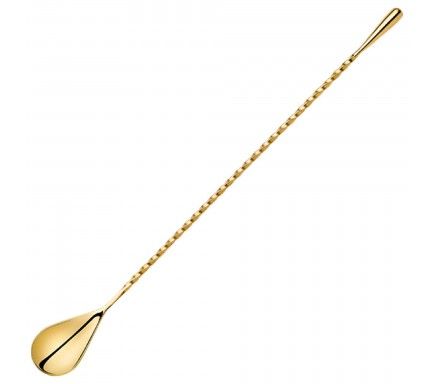 Bar Spoon Teardrop Gold Plated 30Cm