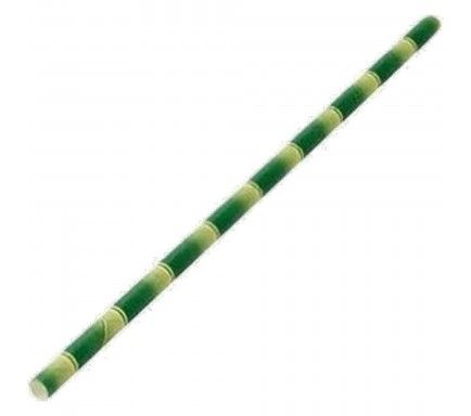 Palhinhas Papel Bamboo 210*6mm (Pack 100)