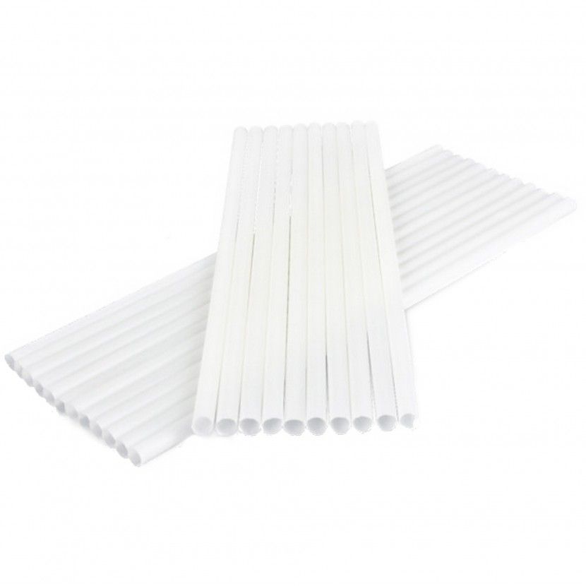 PLA White Straws 21cm (Pack 150)