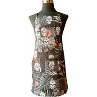 Avental Mexican Skull Black/White