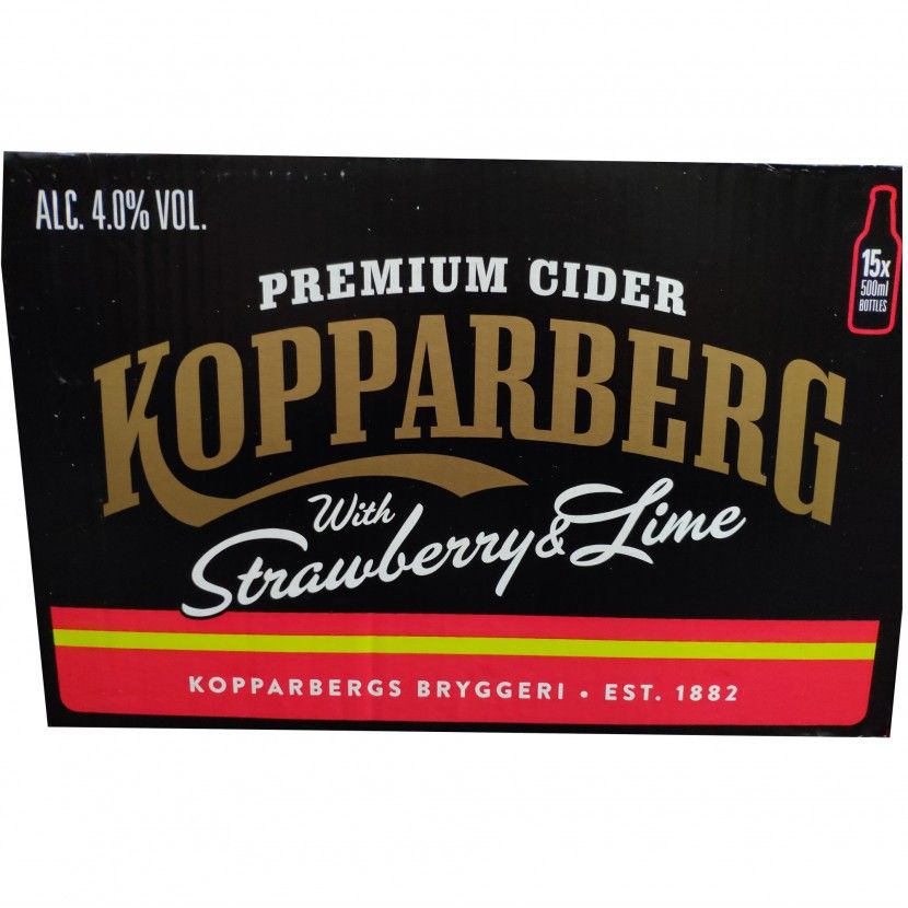 Cidra Kopparberg Morango/Lima 50 Cl  -  (Pack 15)