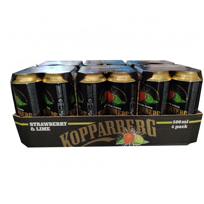Cider Kopparberg Morango/Lima Can 50 Cl  -  (Pack 24)