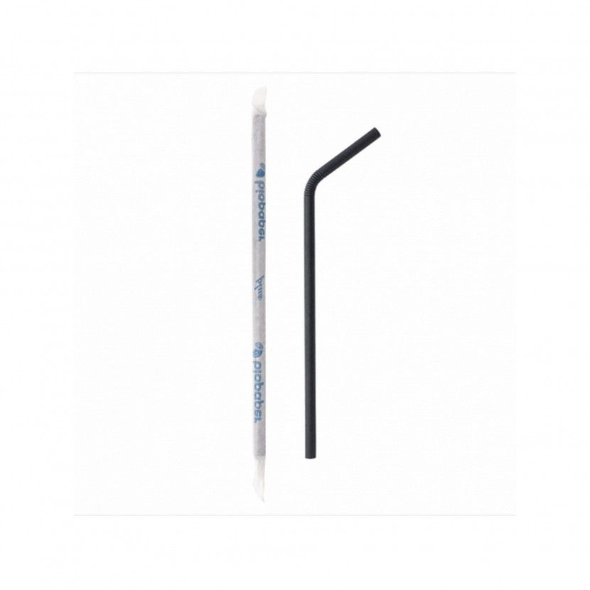 Palhinhas Papel Black 5.8x220 mm (Pack 250)
