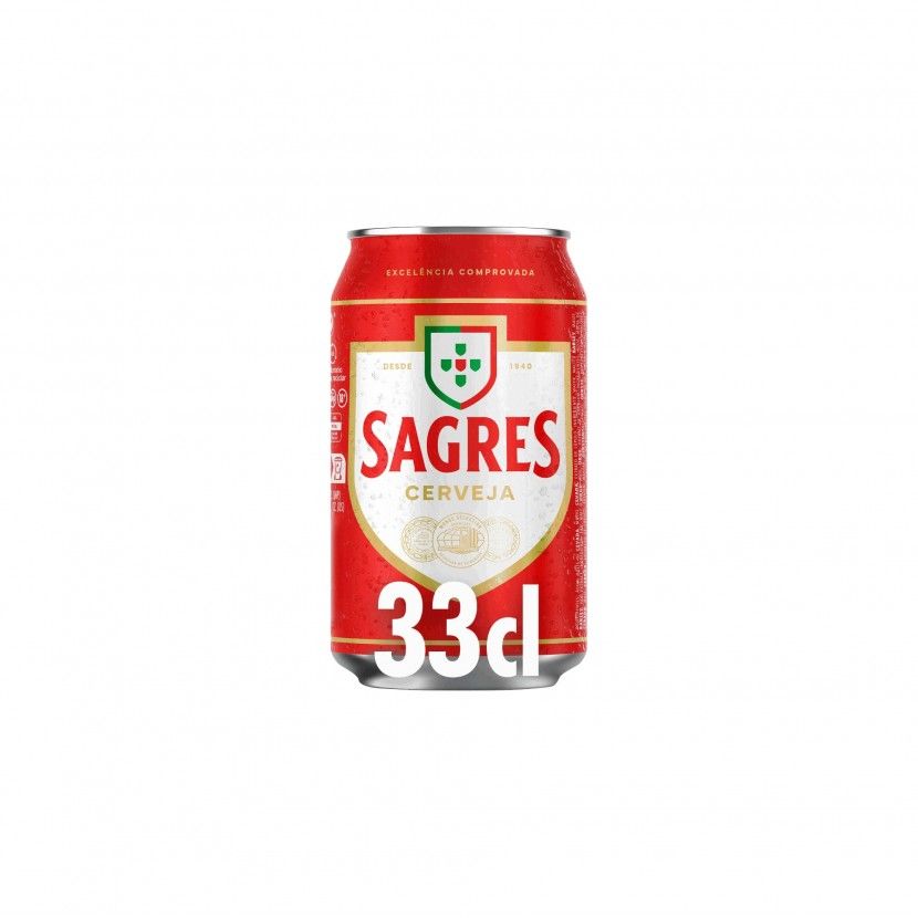 Sagres Lata 33 Cl (Pack 24)