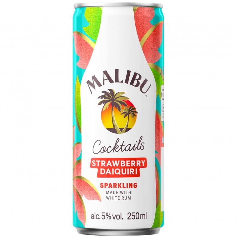 Licor Malibu Strawberry & Daiquiri 25 Cl (Pack 12)