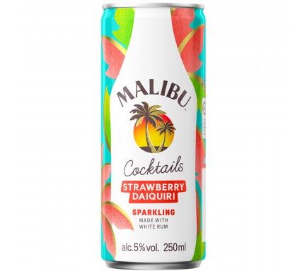 Licor Malibu Strawberry & Daiquiri 25 Cl (Pack 12)