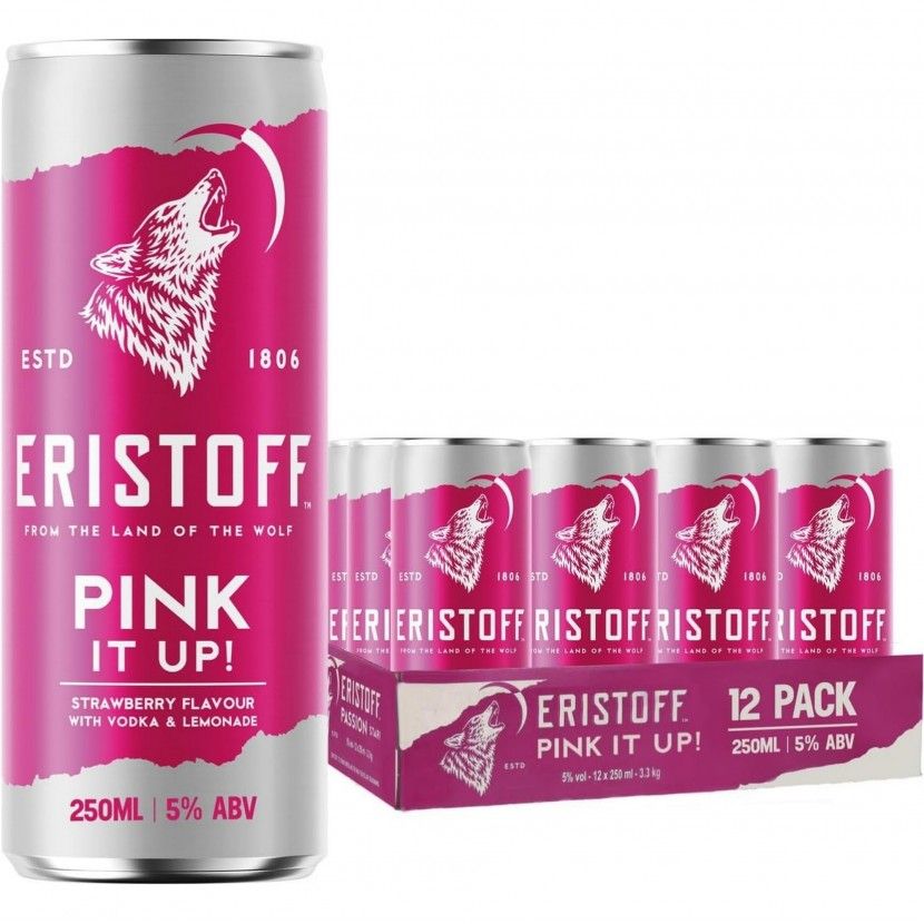 Eristoff Pink 25 Cl (Pack 12)