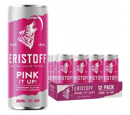 Eristoff Pink 25 Cl (Pack 12)