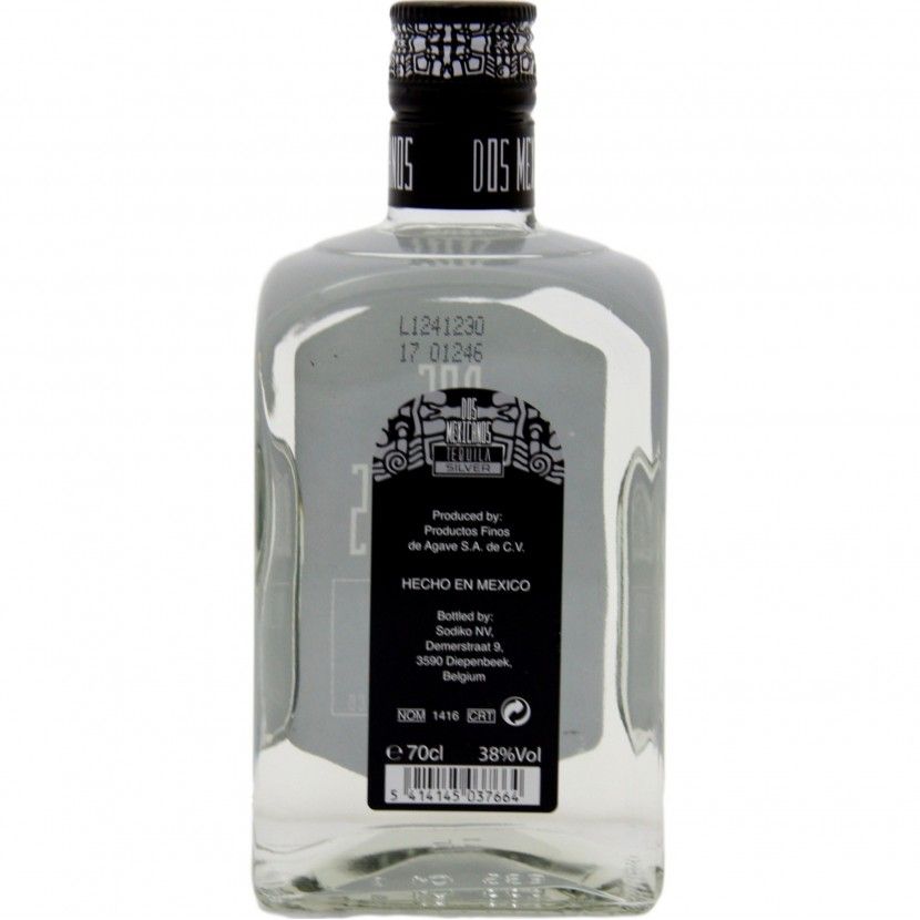 Tequila Dos Mexicanos Silver 70 Cl