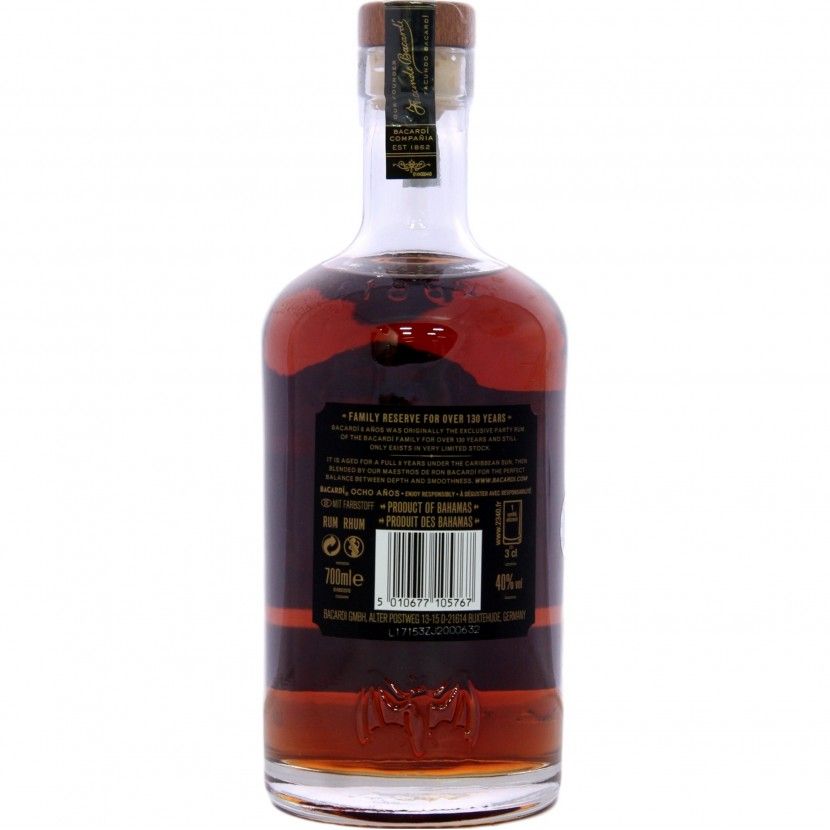 Rum Bacardi 8 Anos 70 Cl