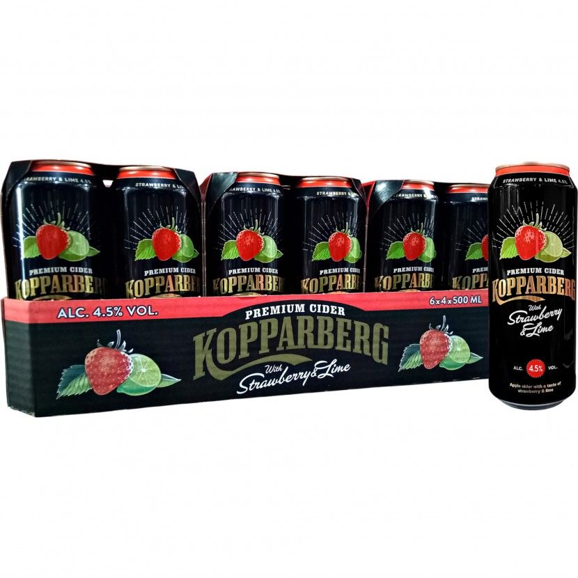 Kopparberg Morango/Lima Lata 50 Cl (Pack 24)
