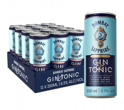 Bombay Sapphire & Tonic 25 Cl (Pack 12)