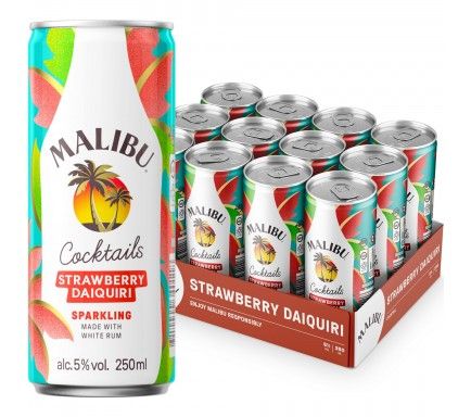 Licor Malibu Strawberry & Daiquiri 25 Cl (Pack 12)